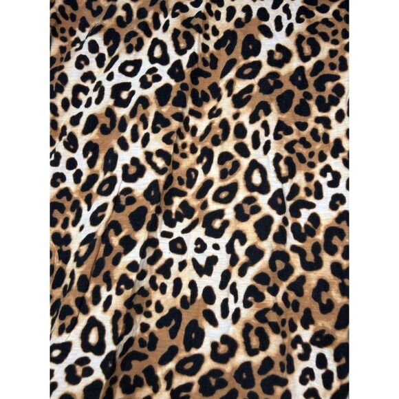 Victoria's Secret PINK Medium M‎ Leopard Print Top Tee Shirt Black White Brown - Picture 4 of 4